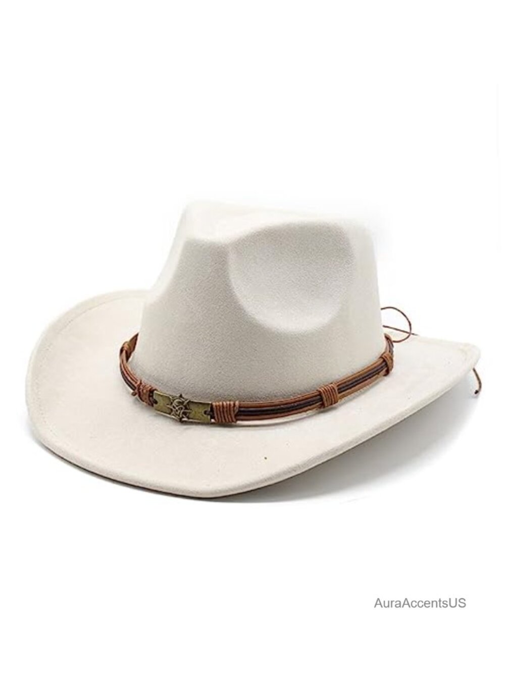 Suede Cowboy Hat Adjustable Western Cowgirl Cap for Rodeo